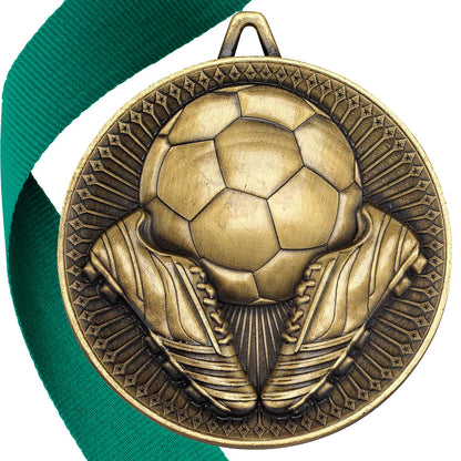 Football + Boots 60mm Medal