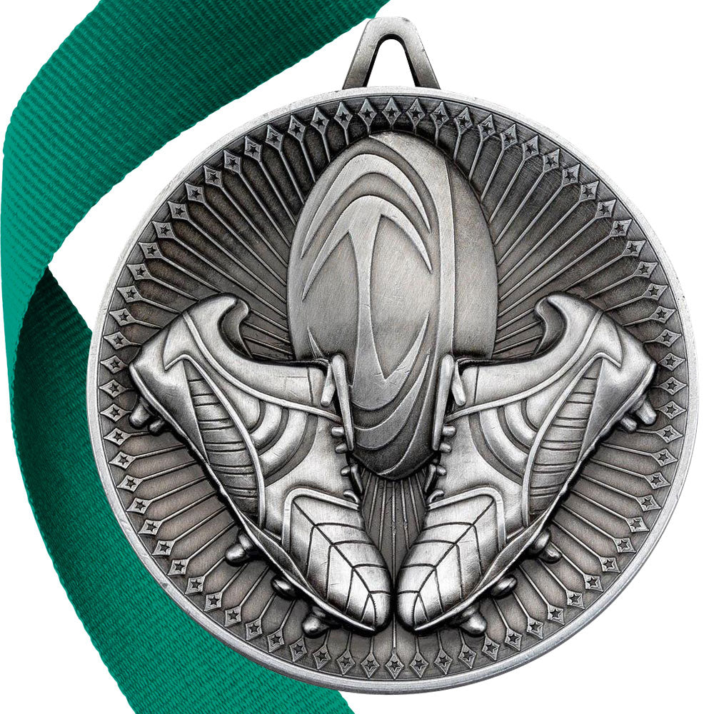 Rugby Antique Style 60mm Medal BW Trophies
