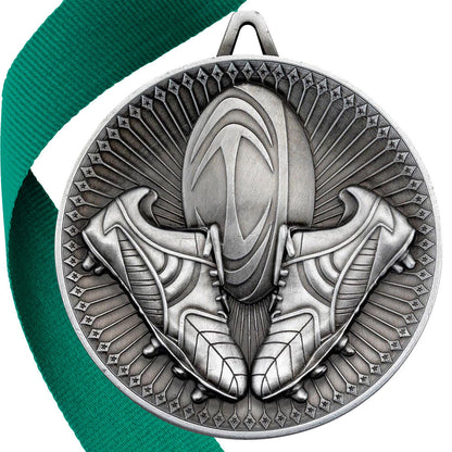 Rugby Antique Style 60mm Medal BW Trophies