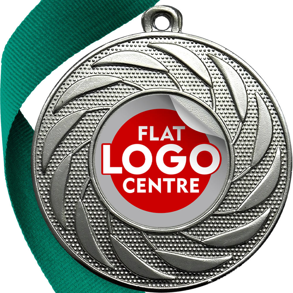 Spinner Design Medal flat centre - MINIMUM ORDER 100