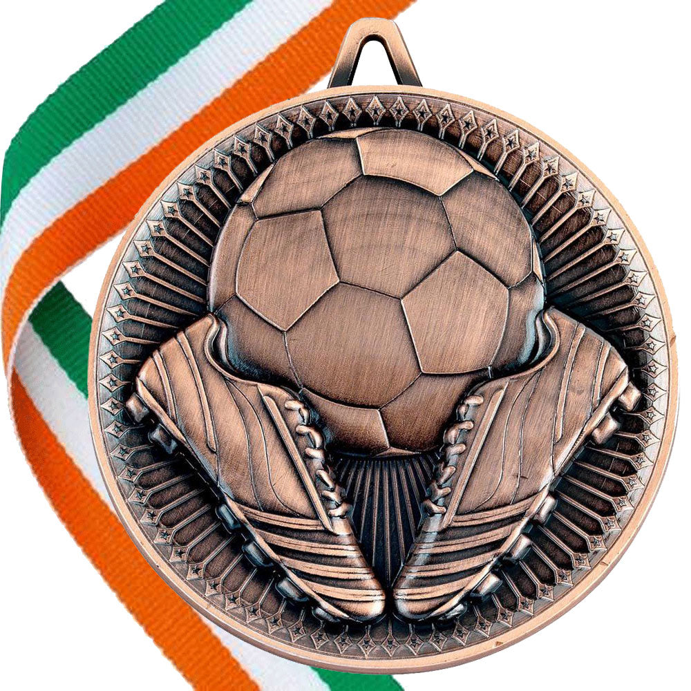 Football + Boots 60mm Medal