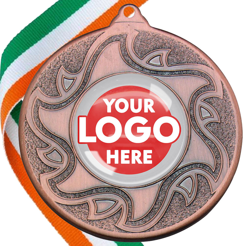 The Glossy Domed 50mm Sunshine Design Medals on Ribbons MINIMUM ORDER 100