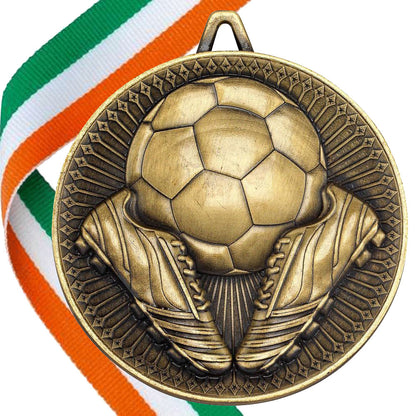 Football + Boots 60mm Medal