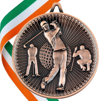 Golf Antique Style 60mm Medal