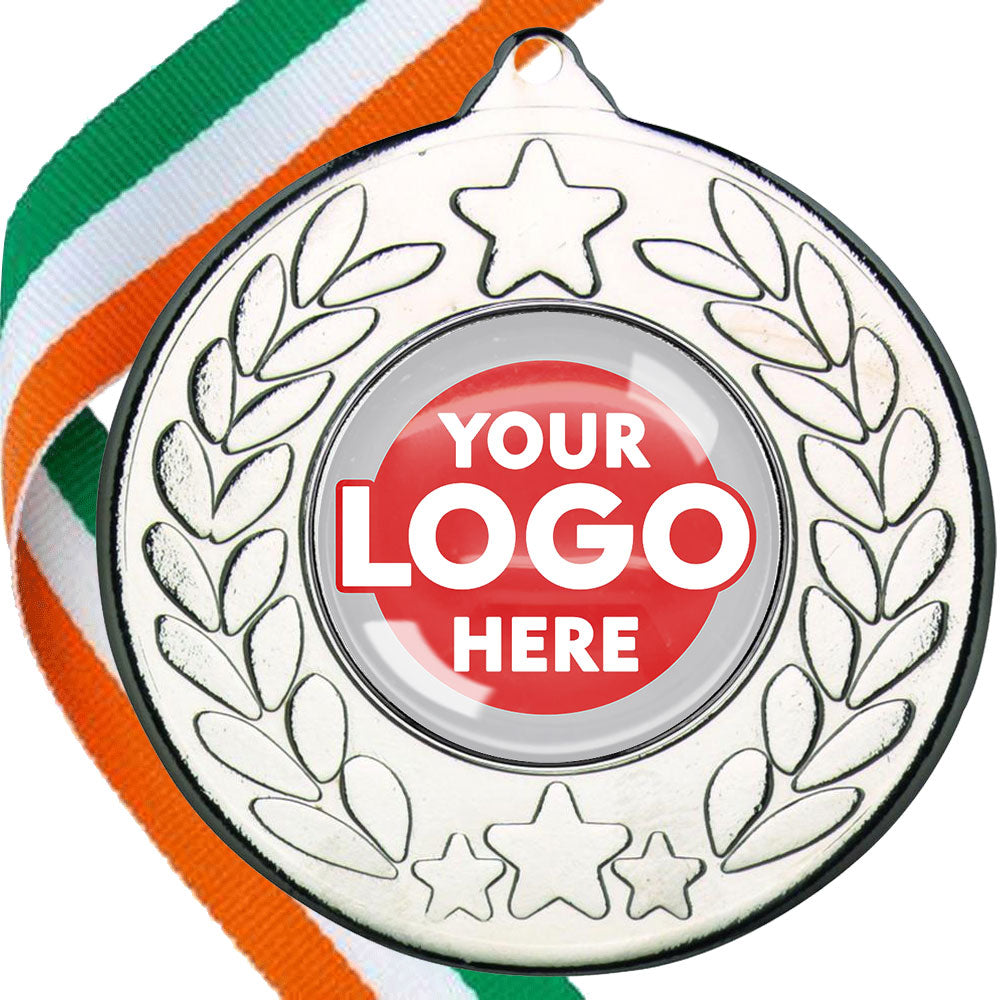 The Glossy 50mm Classic Star Medal on a Ribbon MINIMUM ORDER 100