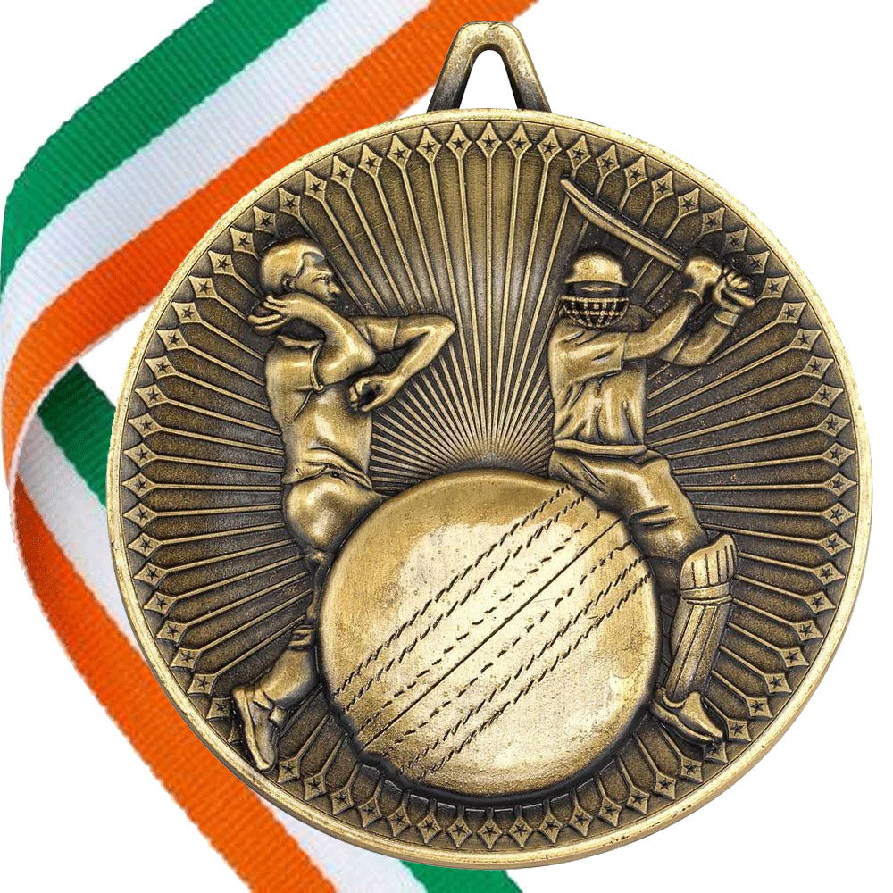 Cricket Antique 60mm Medal BW Trophies