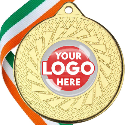 50mm Blade Design Wreath Medals on Ribbons