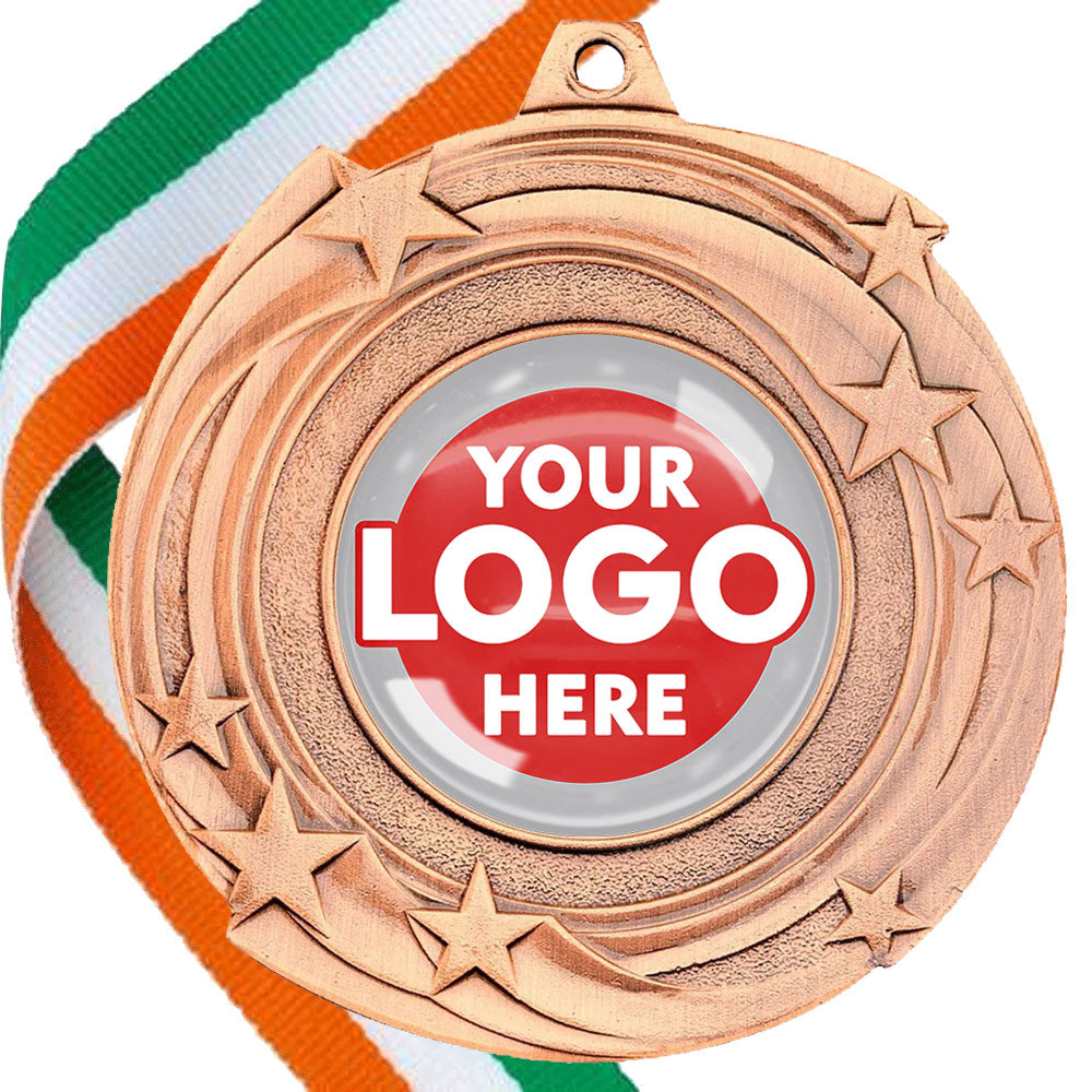 The Glossy Gel 50mm Orbital Medal on a Ribbon