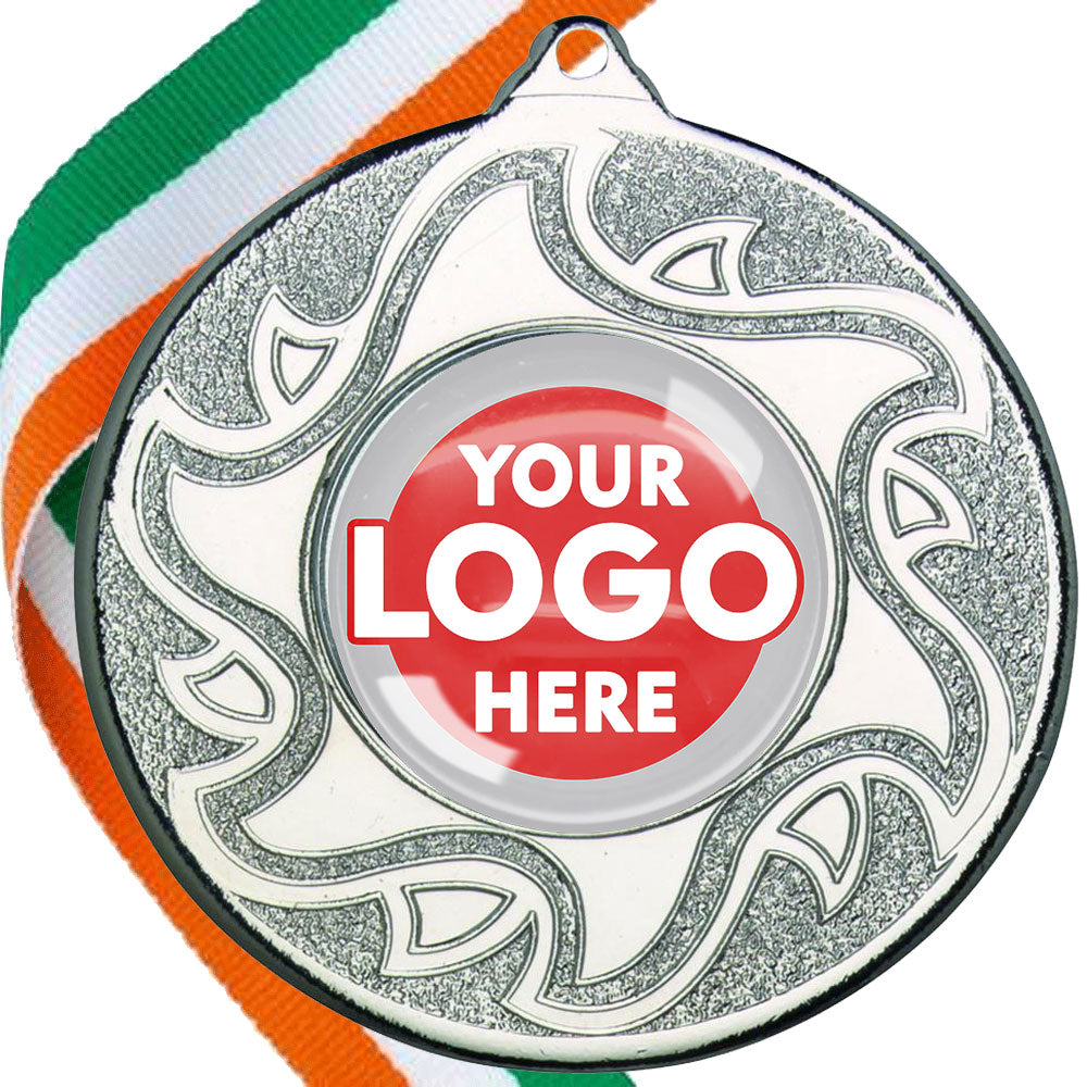 The Glossy Domed 50mm Sunshine Design Medals on Ribbons MINIMUM ORDER 100