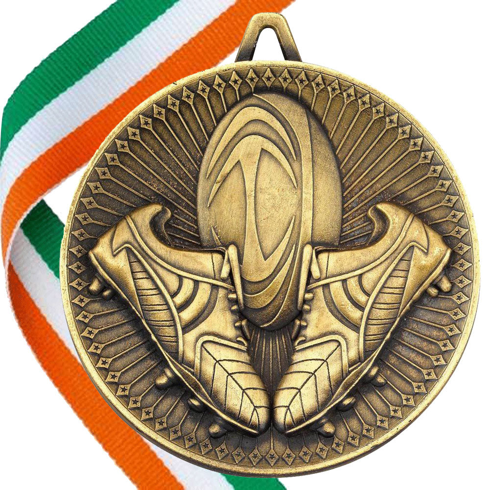 Rugby Antique Style 60mm Medal BW Trophies