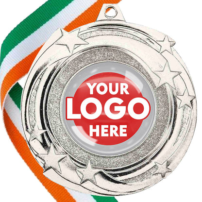 The Glossy Gel 50mm Orbital Medal on a Ribbon