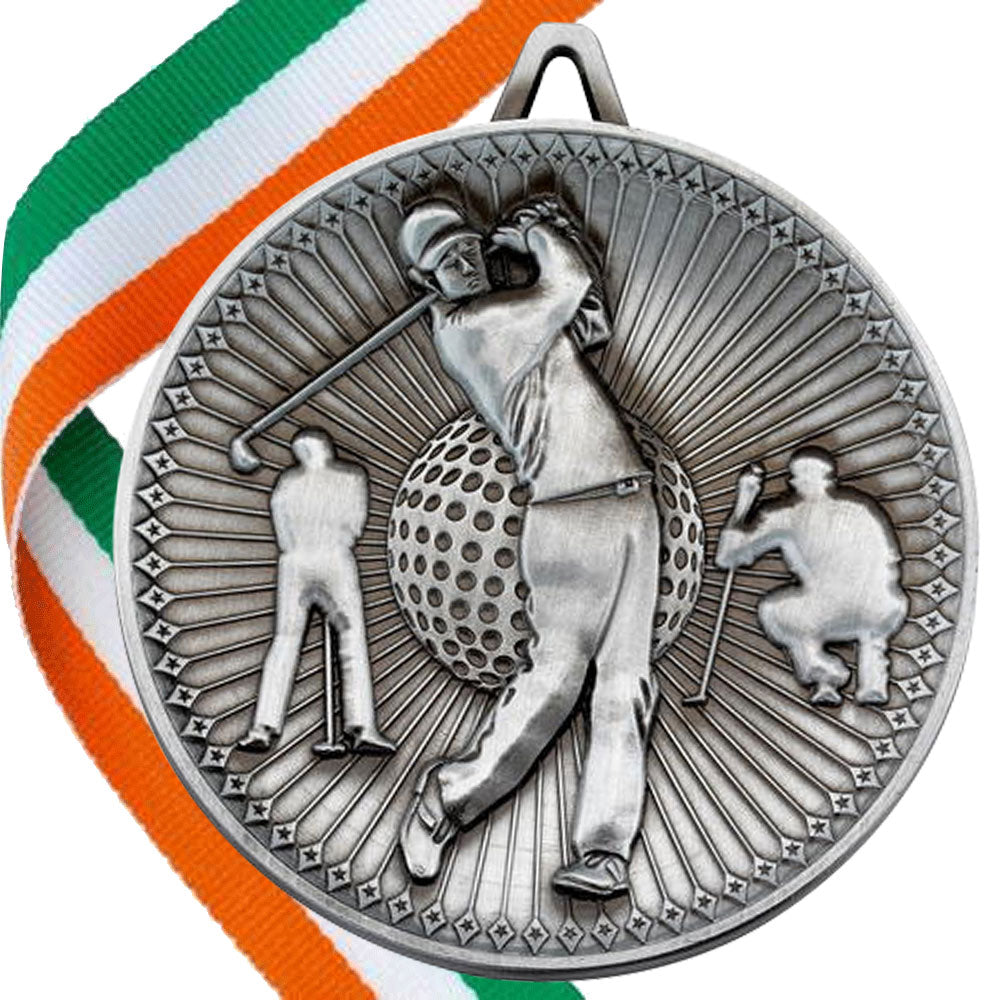 Golf Antique Style 60mm Medal
