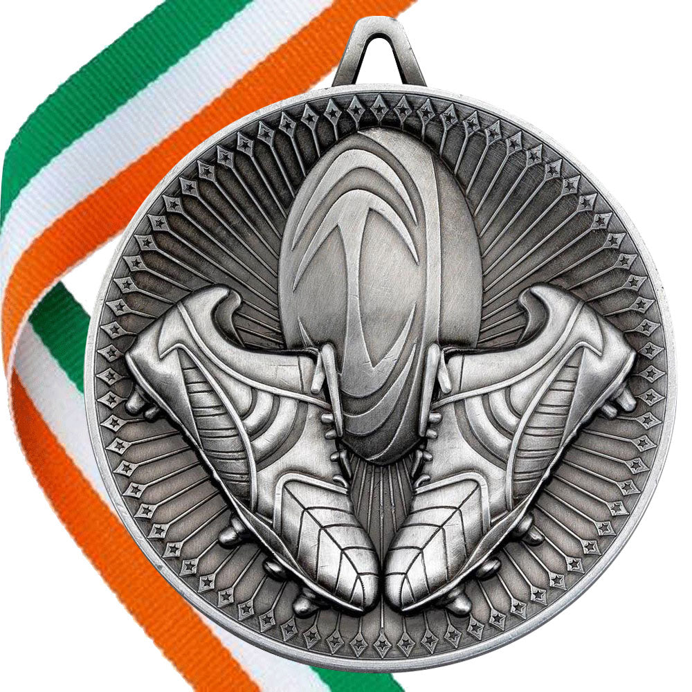 Rugby Antique Style 60mm Medal BW Trophies