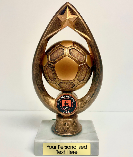 Antique Gold Teardrop Football Trophy (JL75B)