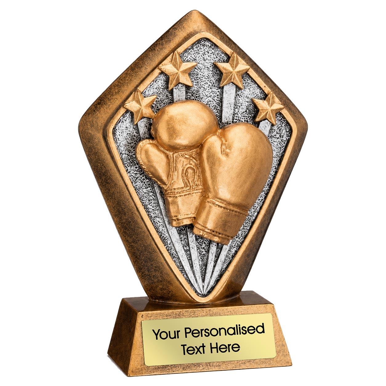 Personalised Boxing Gloves Shield Trophy