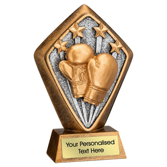 Personalised Boxing Gloves Shield Trophy