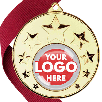 50mm Multi Star Medal on a Ribbon