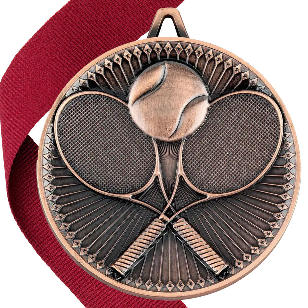 Tennis Antique 60mm Medal BW Trophies
