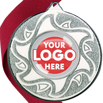 The Glossy Domed 50mm Sunshine Design Medals on Ribbons MINIMUM ORDER 100