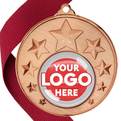 50mm Multi Star Medal on a Ribbon