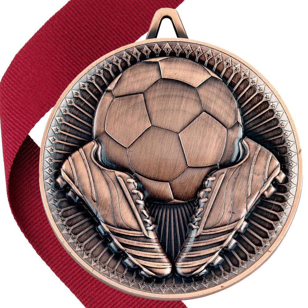 Football + Boots 60mm Medal