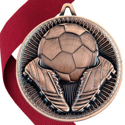 Football + Boots 60mm Medal