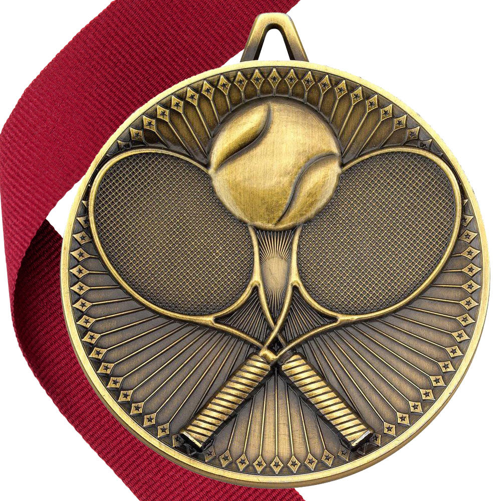 Tennis Antique 60mm Medal BW Trophies
