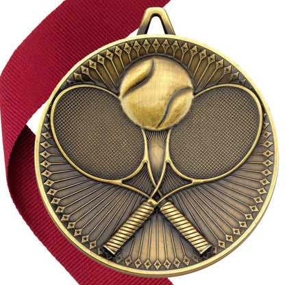 Tennis Antique 60mm Medal BW Trophies