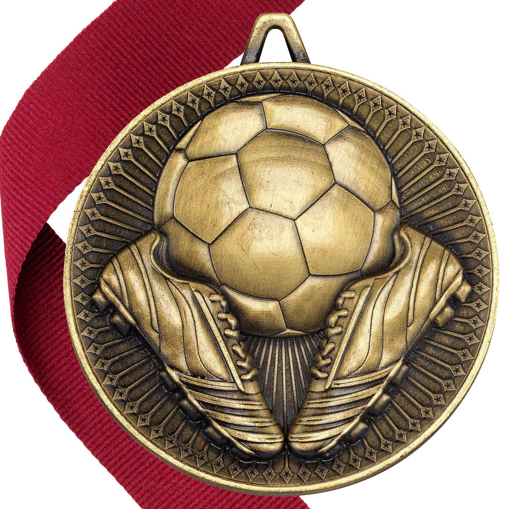 Football + Boots 60mm Medal
