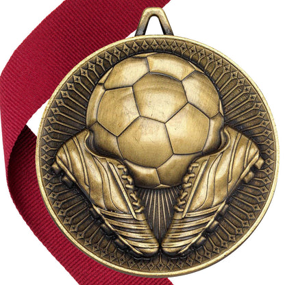 Football + Boots 60mm Medal