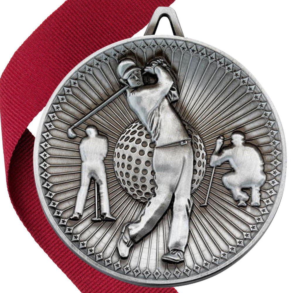 Golf Antique Style 60mm Medal