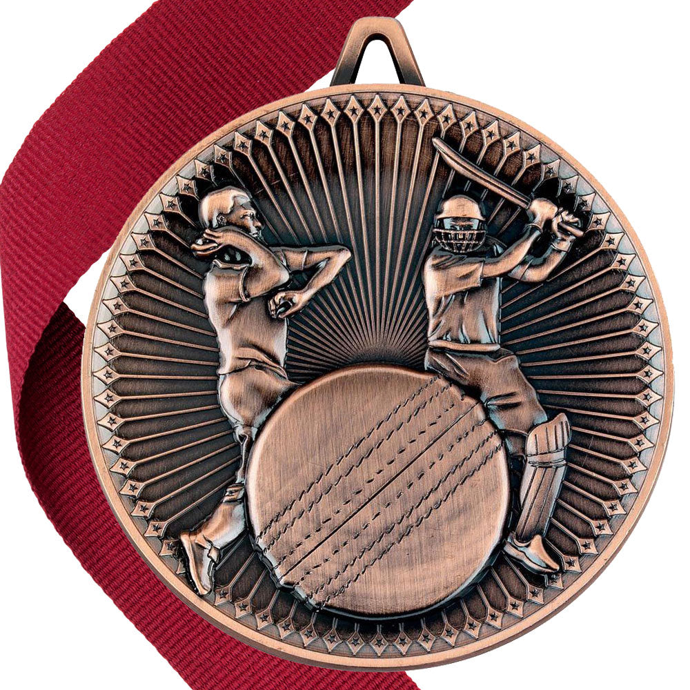 Cricket Antique 60mm Medal BW Trophies