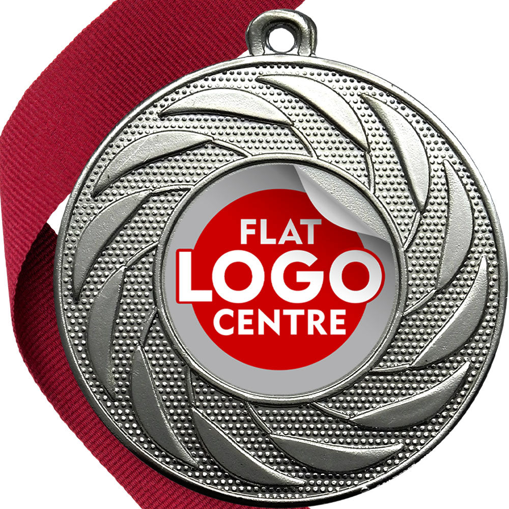 Spinner Design Medal flat centre - MINIMUM ORDER 100
