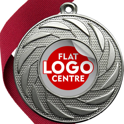 Spinner Design Medal flat centre - MINIMUM ORDER 100