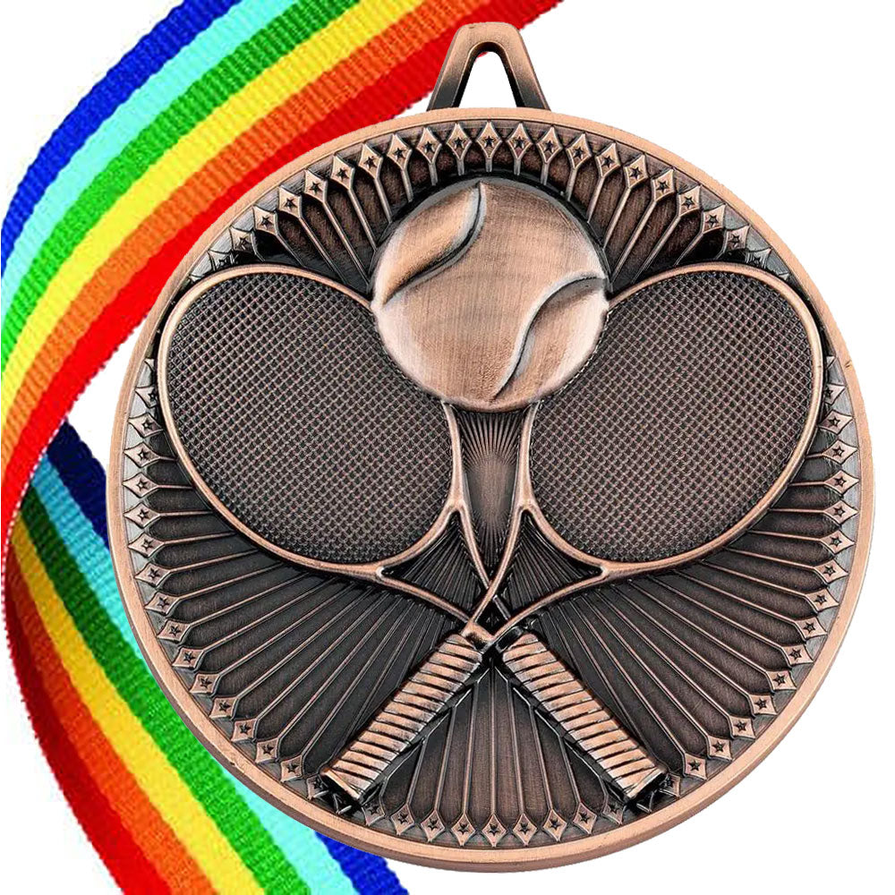 Tennis Antique 60mm Medal BW Trophies