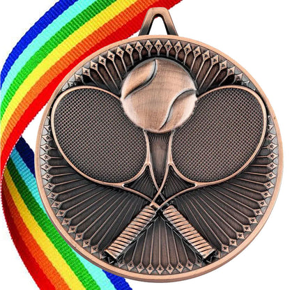 Tennis Antique 60mm Medal BW Trophies