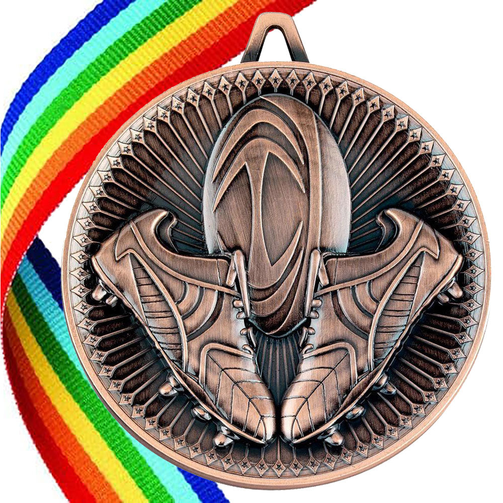 Rugby Antique Style 60mm Medal BW Trophies