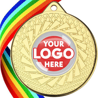 50mm Blade Design Wreath Medals on Ribbons