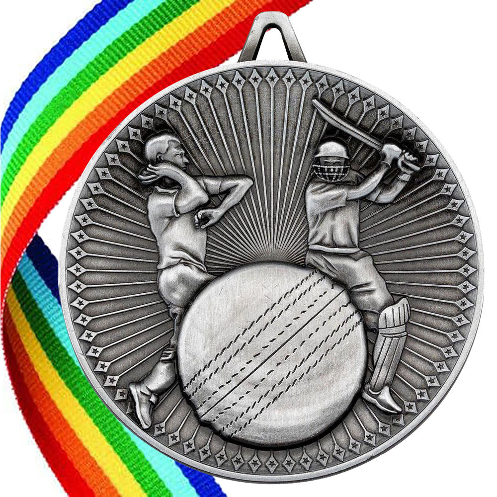 Cricket Antique 60mm Medal BW Trophies