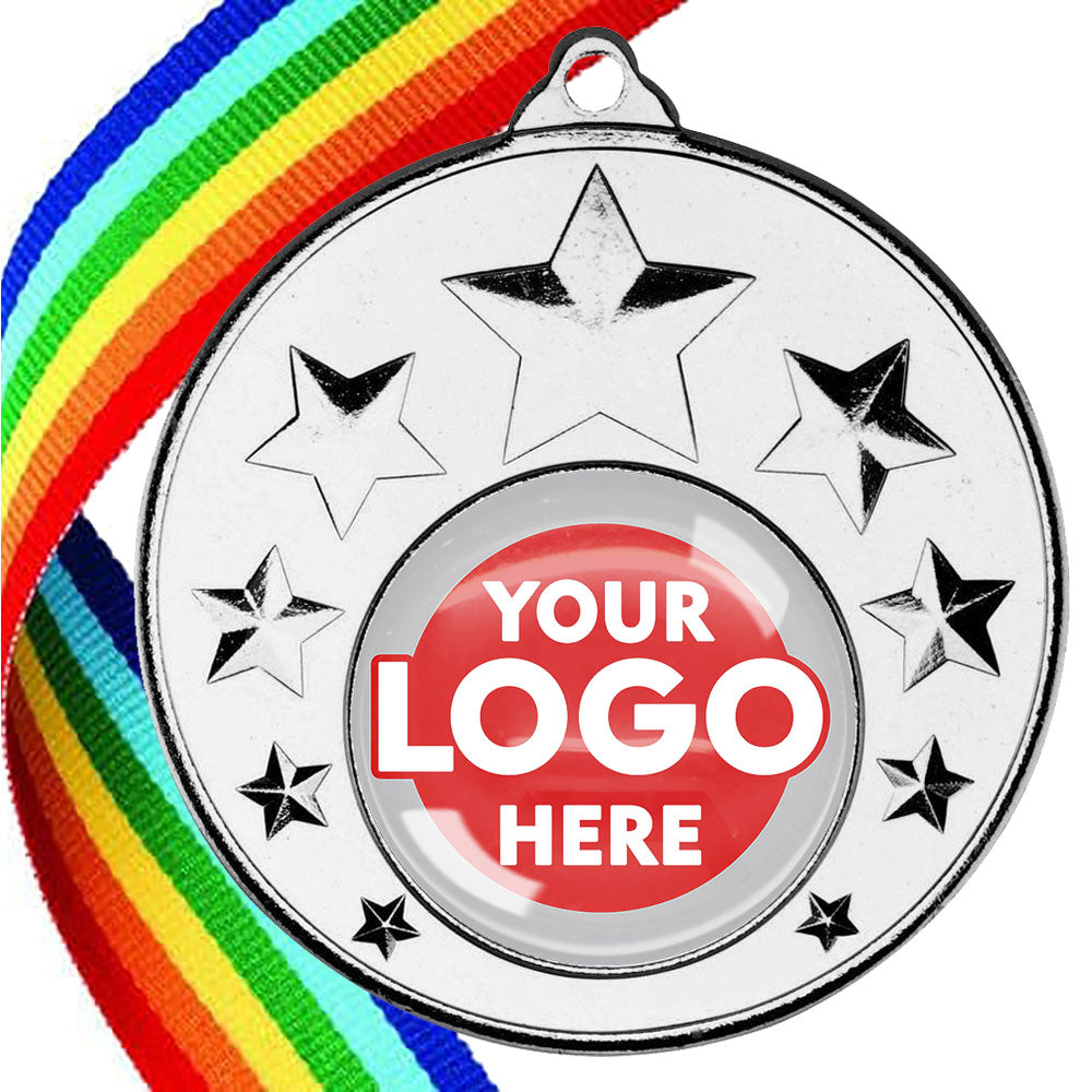 50mm Multi Star Medal on a Ribbon