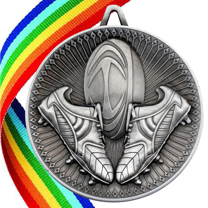 Rugby Antique Style 60mm Medal BW Trophies