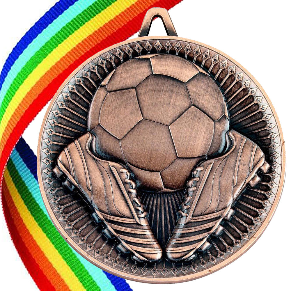 Football + Boots 60mm Medal