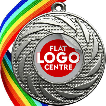 Spinner Design Medal flat centre - MINIMUM ORDER 100