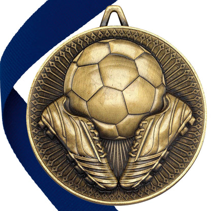 Football + Boots 60mm Medal
