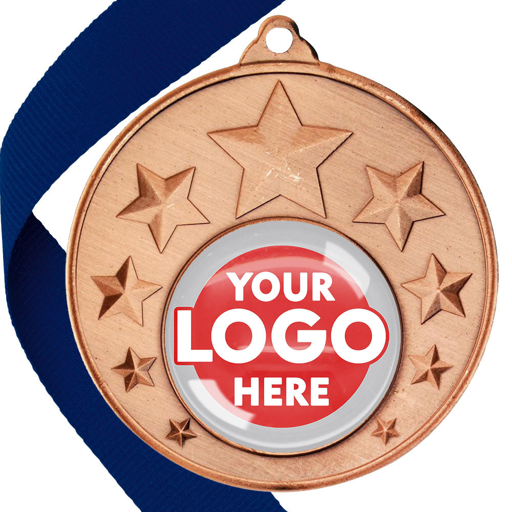 50mm Multi Star Medal on a Ribbon