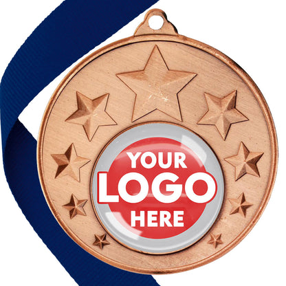 50mm Multi Star Medal on a Ribbon