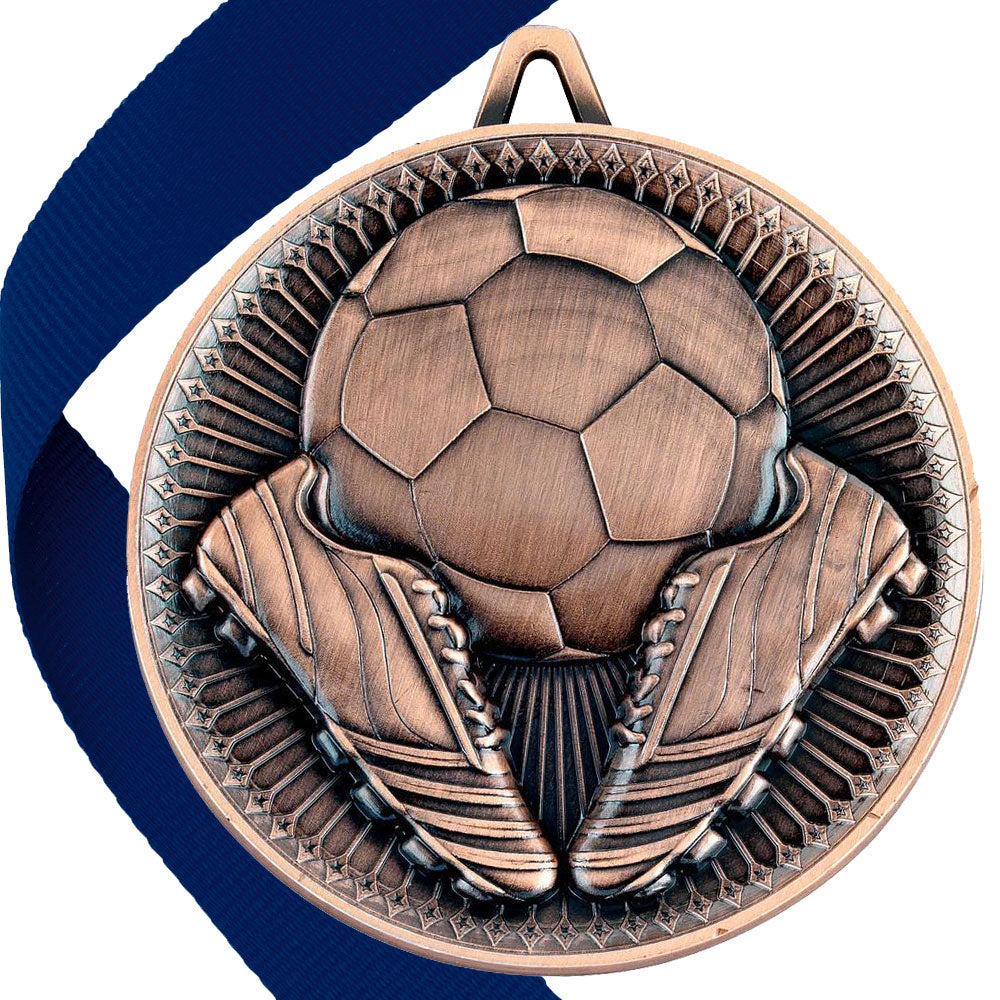 Football + Boots 60mm Medal