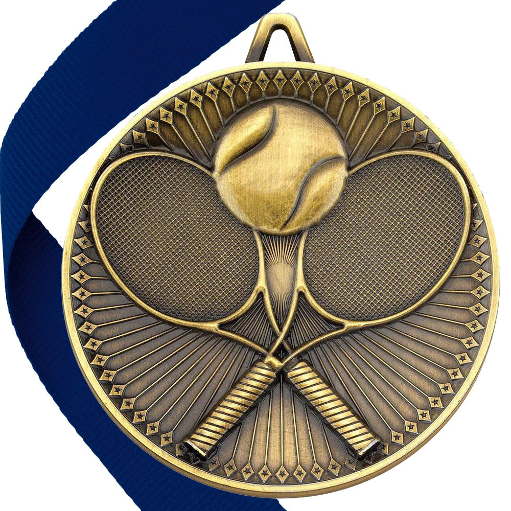 Tennis Antique 60mm Medal BW Trophies