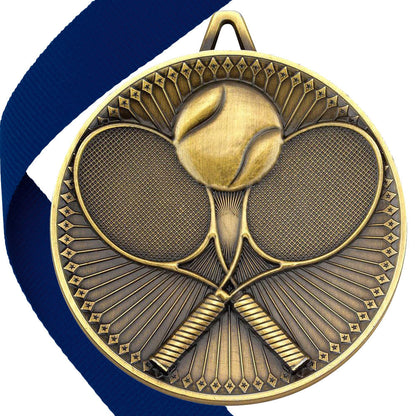 Tennis Antique 60mm Medal BW Trophies