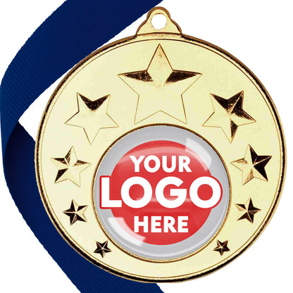 50mm Multi Star Medal on a Ribbon